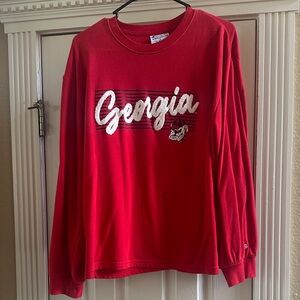 Champion Red Georgia Crewneck